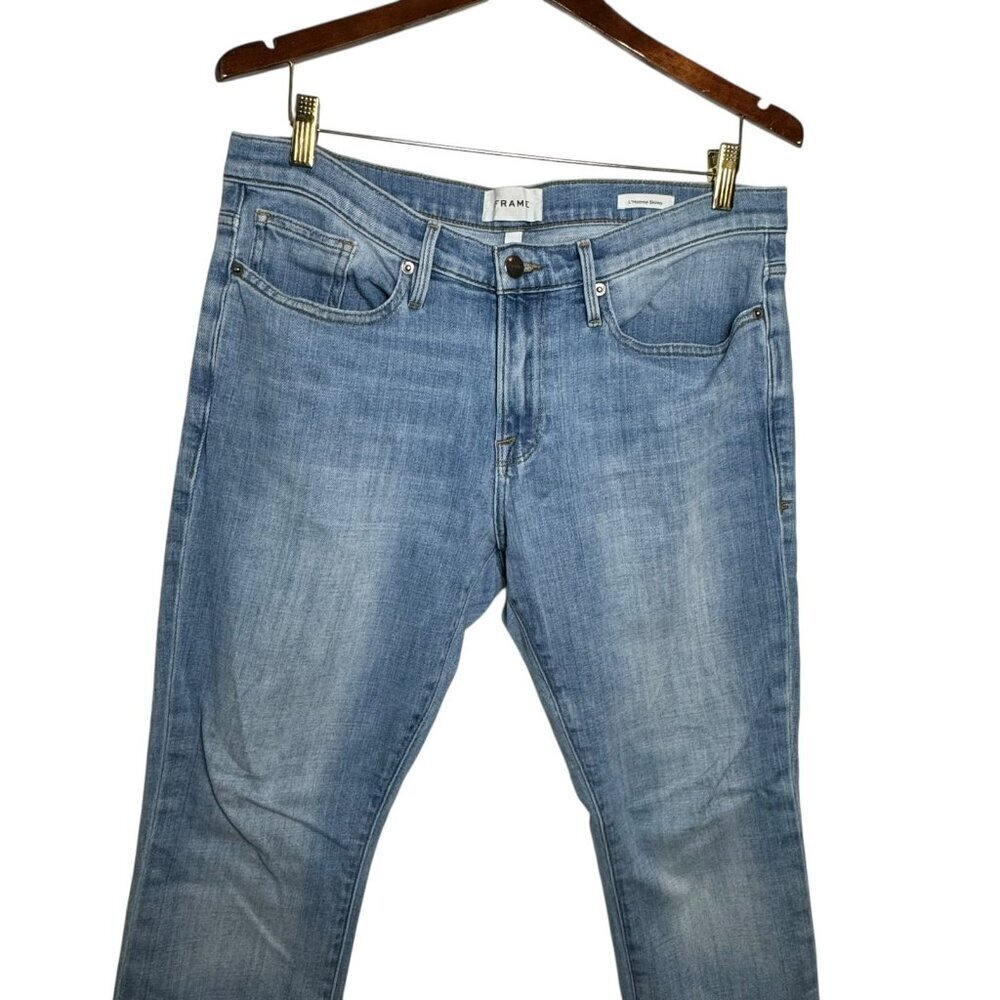 FRAME Denim L'Homme skinny Jean mid rise blue 34 X 27 - Picture 5 of 12